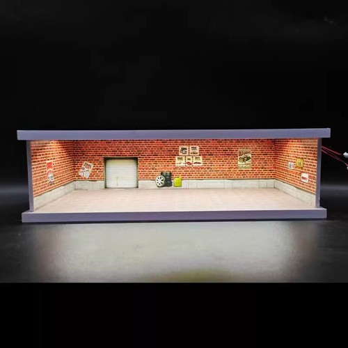 Diorama 1/43 Auto Garage Modell LED Beleuchtung Diecast Parkplatz Szene Display - Bild 33 von 65