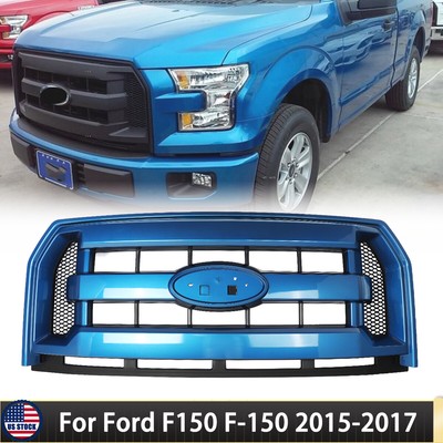 Blue Flame Metallic Front Hood Grill Grille For 2015-2017 Ford F150 F-150