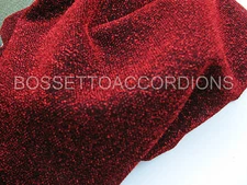 Accordion Grille Lining Soft Cloth 18" x 7" RED / BLACK Akkordeon Ersatzteile