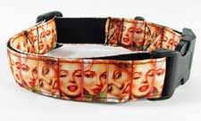 Marilyn dog collar handmade adjustable buckle collar 1" wide or leash movie star