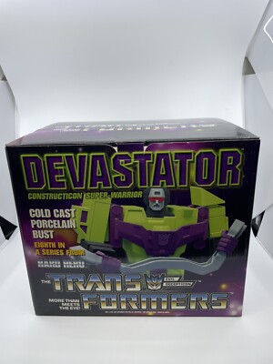 Hasbro Transformers Devastator Hard Hero Cold Cast Porcelain Bust # 0592 of 3500