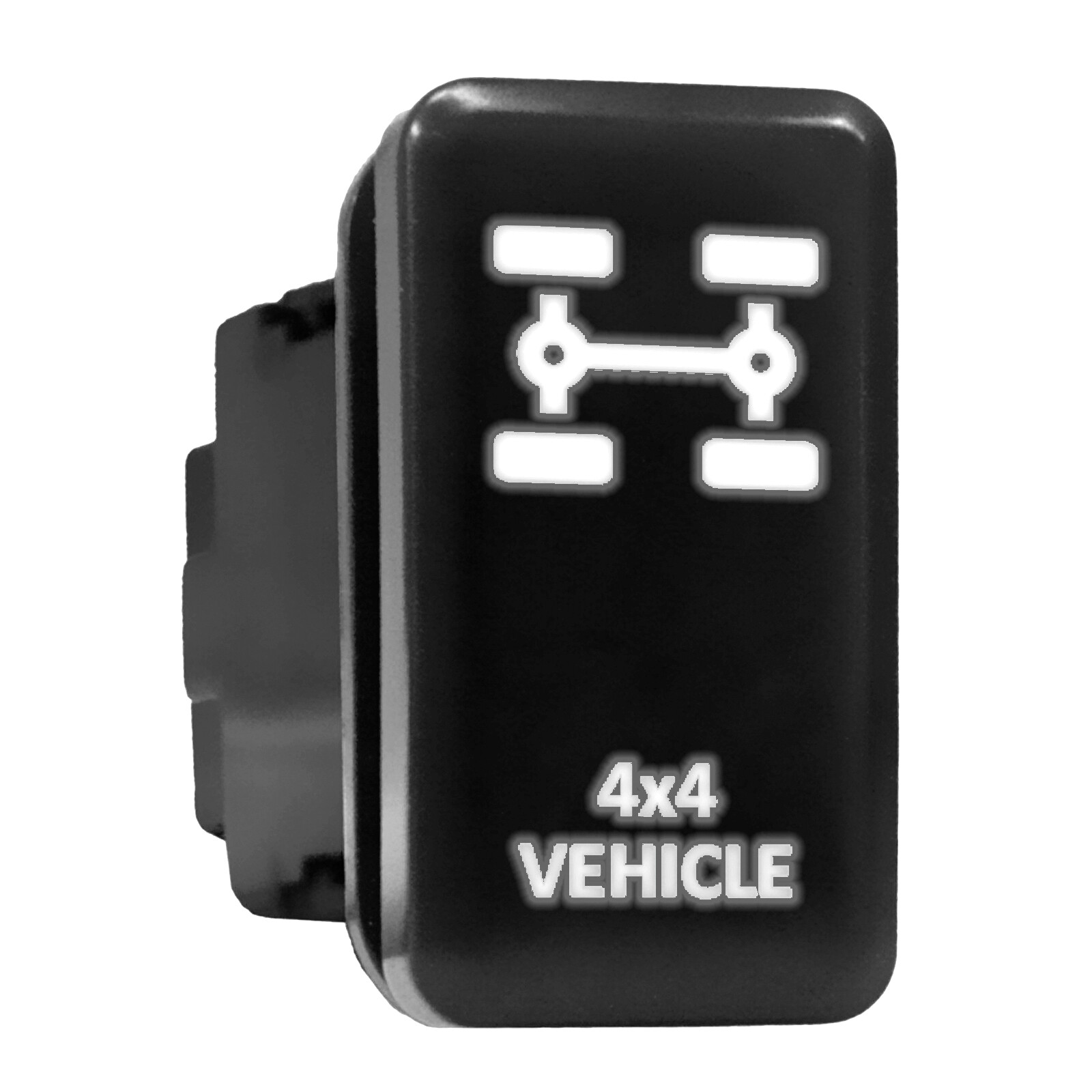 4X4 White LED Backlit Push Button Switch 1.54x0.83 Fits Toyota