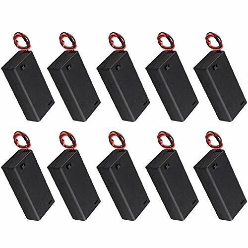 YIXISI 10 Pezzi Portabatterieper di Plastica 2 Batterie AA da 1.5V, (h4t)
