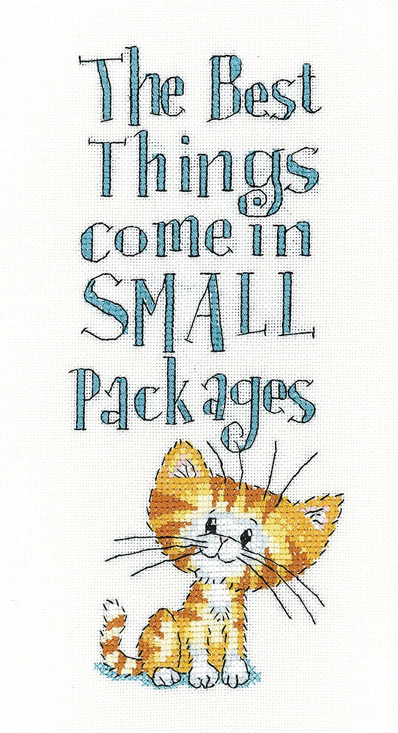 Heritage Crafts Cross Stitch Kit - Small Packages, Cat, Kitten