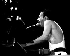 Queen Freddie Mercury Wembley Stadium In Concert At Piano 16X20 Canvas Giclee