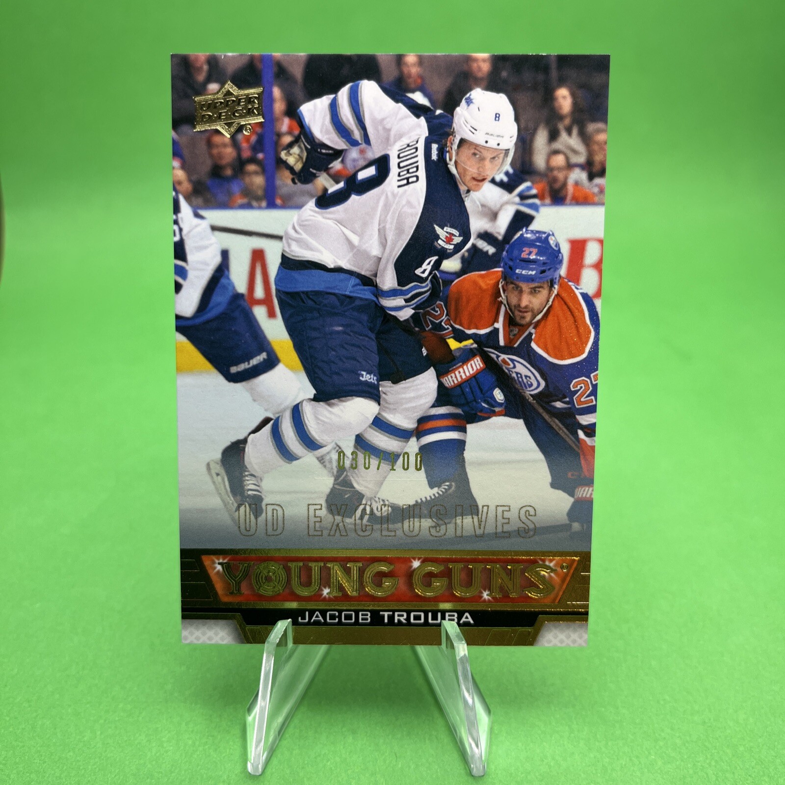2013-14 Upper Deck Exclusives Young Guns #237 Jacob Trouba RC /100 - RANGERS
