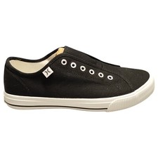 Hurley Chloe Sneaker Mens US 8.5 Black White Canvas Upper Rubber Sole 1676560