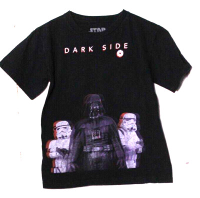 STAR WARS DARK SIDE DARTH VADER TEE SHIRT child size S black short sleeve