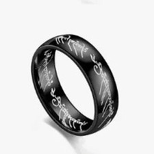 LOTR -- THE ONE RING BLACK RING SIZE 10