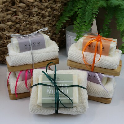 100 % natürliche Seife, Tuch & Holzseife Geschirr Bad Geschenkset