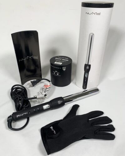 NuMe 100% TITANIUM 25mm CLASSIC WAND Professional Curling Wand Iron Heat Glove