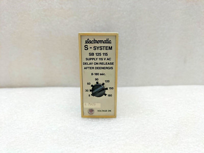 ELECTROMATIC S-SYSTEM SB 125 115 DELAY ON RELEASE TIMER 120VAC/45-65Hz/2W