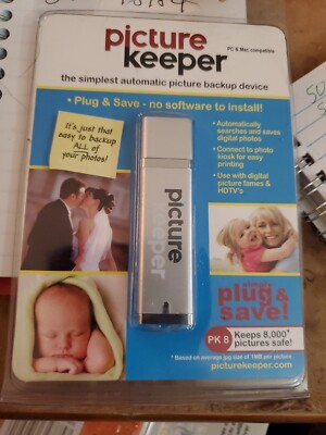 Picture Keeper 8GB Automatic USB Photo Backup Device brand new sealed ...