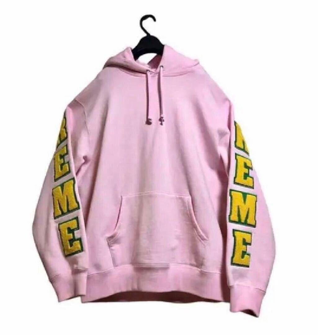 Supreme Team Chenille Hooded Sweatshirt 22SS Light Pink Size Supreme Team Chenille Hooded Sweatshirt 22SS Light Pink Size