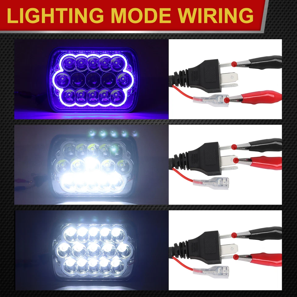 For International Harvester 9900 9200 9400i 4700 4800 7x6" Led Headlight H6054 - Image 3 of 4