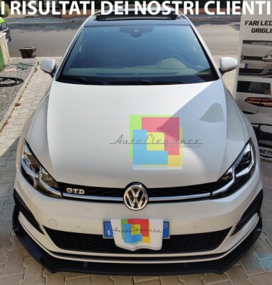 VW GOLF 7.5 2017+ FACELIFT UNTER FRONT STOSSSTANGE AUSSEHEN SPLITTER ABS SCHWARZ