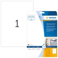Herma 4866 Inkjet-Etiketten A4 210X297 Mm Weiß Folie Matt Wetterfest 10 St.