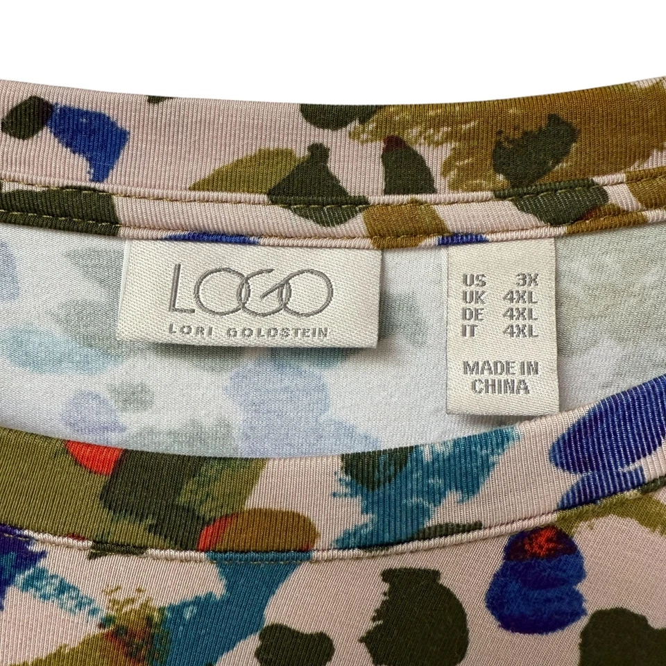 Camiseta túnica manga larga con bolsillo LOGO by Lori Goldstein Boho Top talla grande 3X Foto 4 de 4