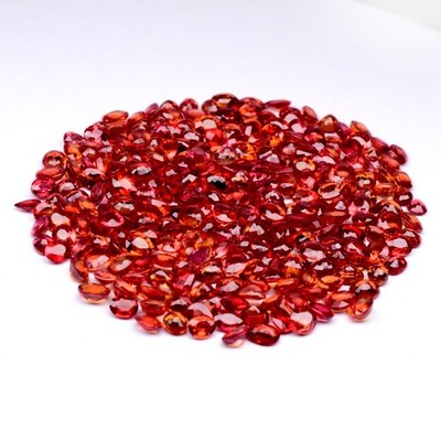   101.90ct 275pcs Lot VS IF Pear & Oval Orange Sapphire - Vibrant Songea Gems
