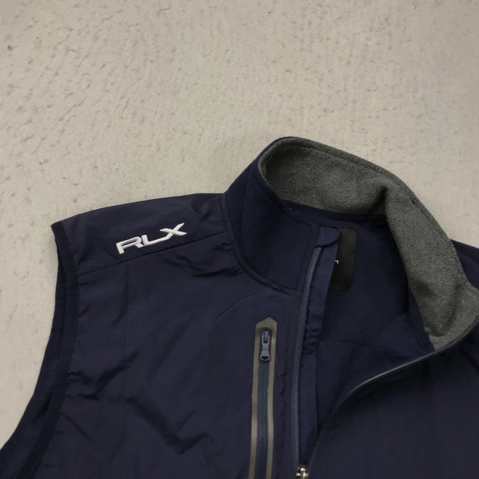 RLX Ralph Lauren Chaleco Para Hombres Grande Azul Golf Senderismo Esquí 1/4 Cremallera Polar Pullover Foto 3 de 4