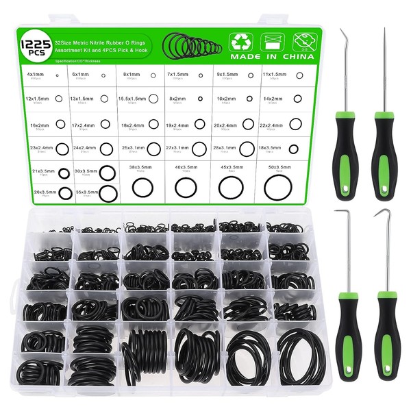 O-Ring Set 32 GrößEn 1225 StüCk Nbr Dichtungsschla-image