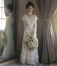 Vintage Wedding Dress Country Bridal Gowns Medieval Princess Bride Dresses