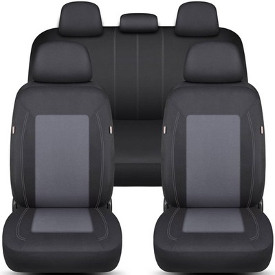 Schonbezüge-Komplettset für Toyota Avensis T25 Bj 2003-08 in Schwarz/Grau FT4