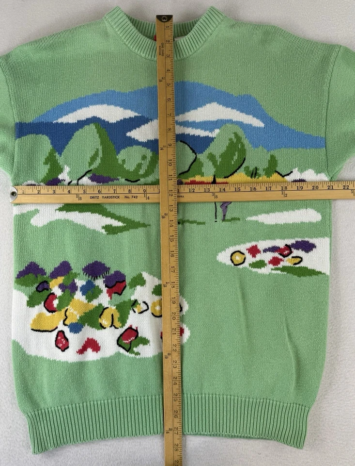 Suéter Cola De Colección Talla Grande Golf Bordado Gráfico Hong Kong Montañas Flores Foto 2 de 4