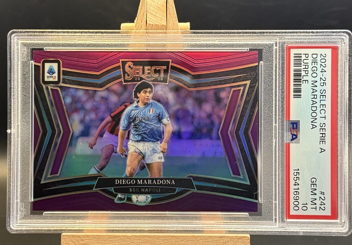 2024-25 Select Serie A Diego Maradona Purple Field Level PSA 10 /49 PSA 10 view 2