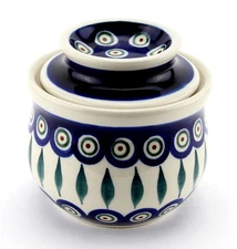 Polish Pottery French Butter Crock from Zaklady Boleslawiec 