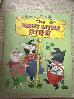 1956 Whitman Tell-A-Tale Books The Three Little Pigs Hilda Miloche Good Cond