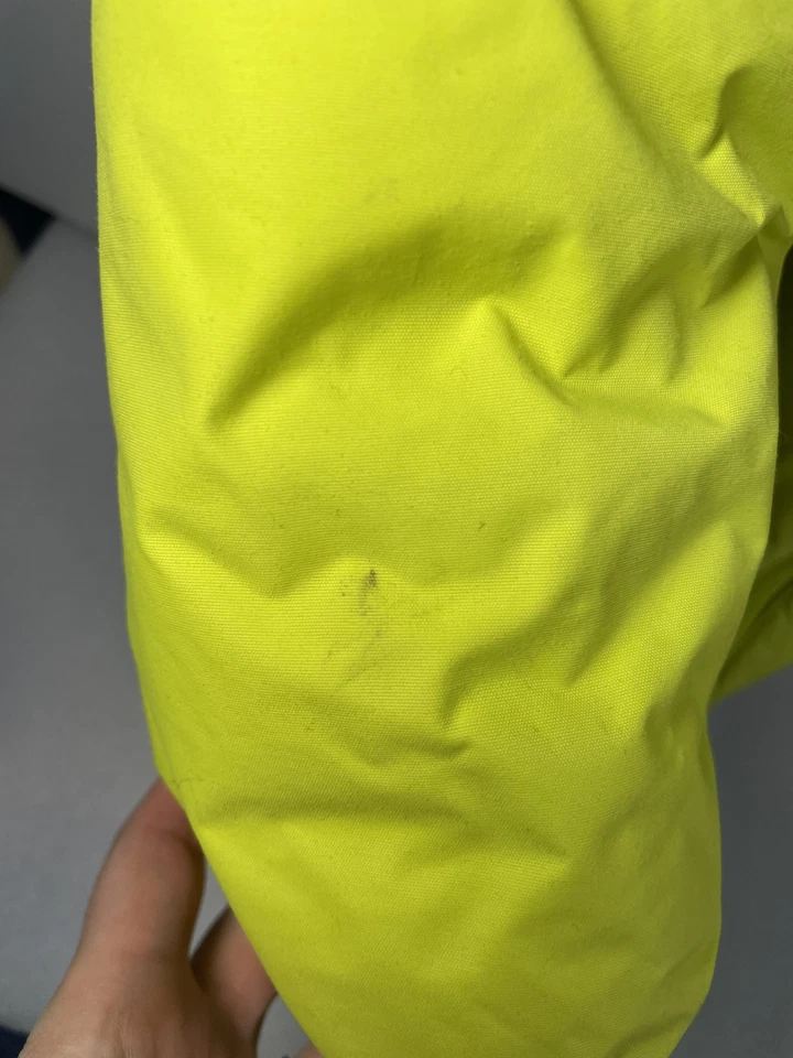 Columbia Boys XXS 4/5 Winter Jacket Gray/Neon Yellow Hooded Insulated Coat Snow - Image 4 of 4