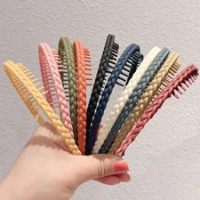 10 Pack Thin Headbands for Women Head Bands for Womens Hair Braided Hairband ...