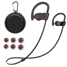Bluetooth Wireless Headphones 16H Playtime Earbuds with Mic Stereo in Black