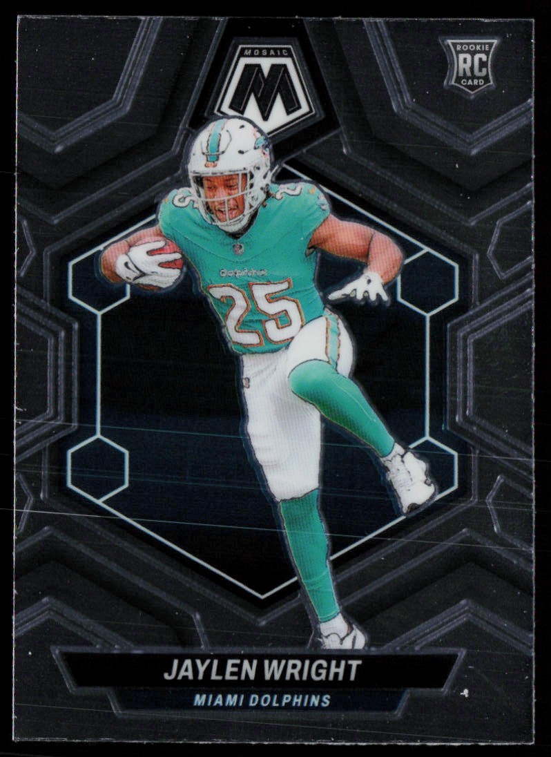 JAYLEN WRIGHT 2024 PANINI MOSAIC RC MIAMI DOLPHINS #383