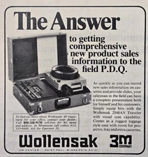 3M Company Wollensak 2548AV Traveler Cassette Slide Projector Print Ad 1973
