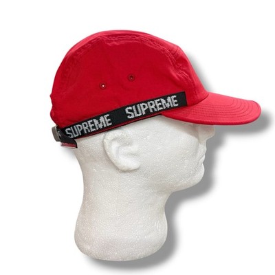 2016 3m reflective SUPREME 赤 Sロゴ キャップ Supreme Tape Strap Camp Cap Red 2016 Hat Adjustable Streetwear DS