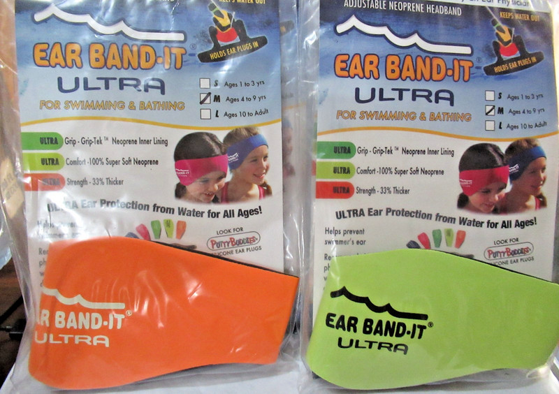 TWO EAR BANDIT ULTRA SWIMMING/BATHING HEADBANDS EARBANDS SIZE M 4 - 9  YEARS MIP