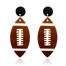 Lightweight Acrylic Baseball Football Drop Dangle Earrings Jewelry Fashion Sport