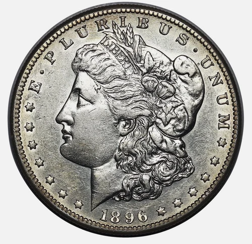 1896-S Morgan Silver Dollar Coin, Choice AU+ Tough Better Date