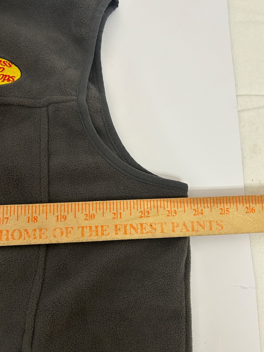 Bass Pro Shops Full Zip Fleece Vest Men's Size L Gray Embroidered