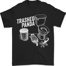 Trashed Panda Funny Drunk Lets Get Trashed Raccoon Unisex T-Shirt