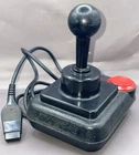 Vintage ATARI 2600 Competition PRO Joystick - 9 Pins Black Stick Red Buttons