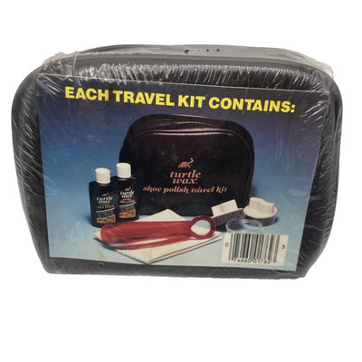 VTG Turtle Wax Shoe Polish Kit - Complete Travel Set w/ Case - BRAND NEW SEALED
