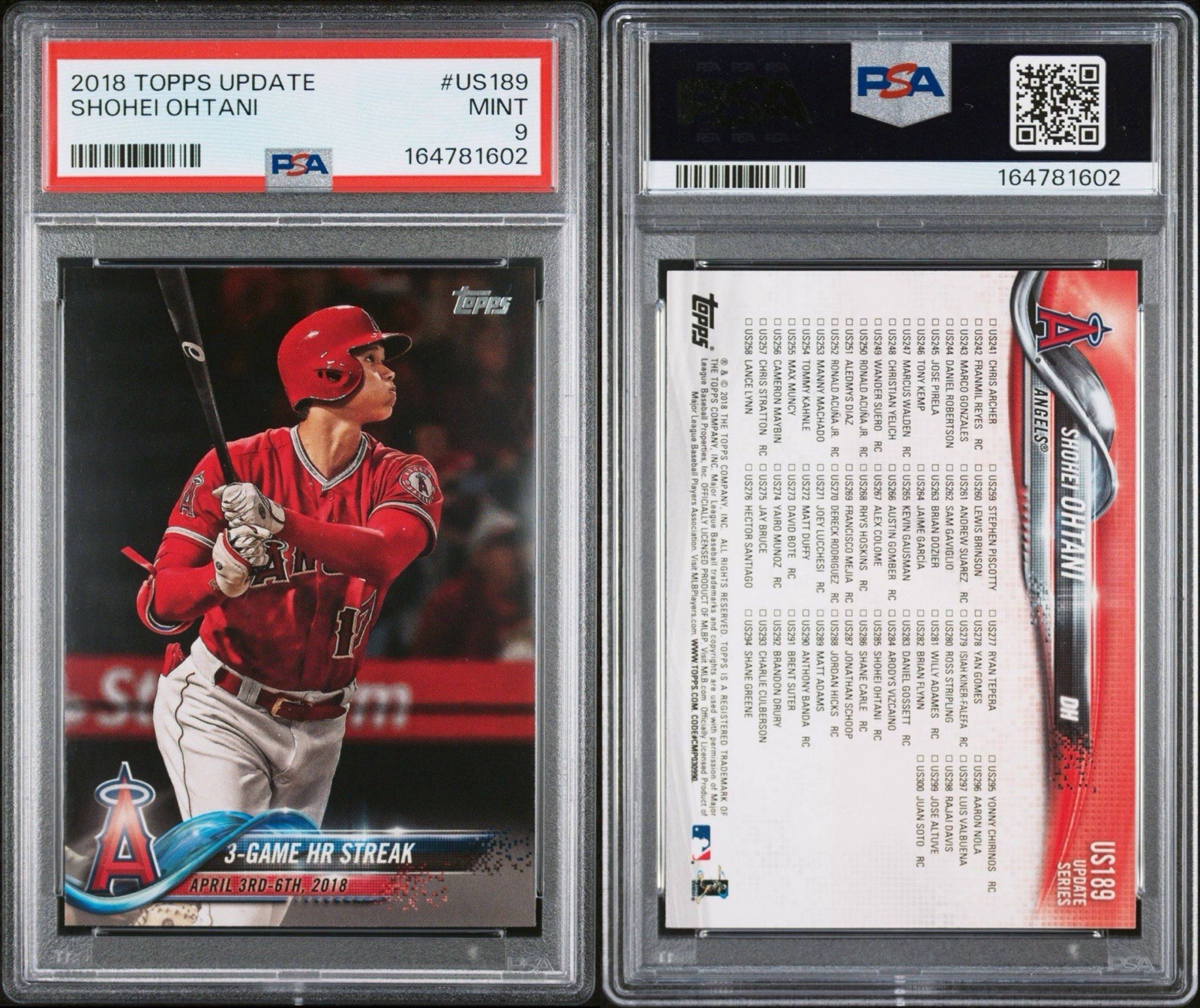 Shohei Ohtani 2018 Topps Update #US189 Rookie RC PSA 9⚾️💫 view 3