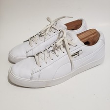 Scarpe da golf PUMA Original G da uomo 10,5 senza punte in pelle oro bianco 192529-02