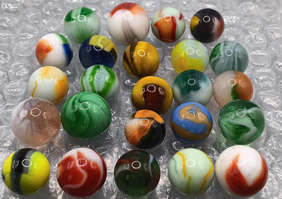 Vintage Older Marbles Lot- .73''- .59'', Peltier, Alley, Marble King-L299