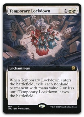Temporary Lockdown (Extended Art) #389 (NM) Dominaria United DMU Magic MTG