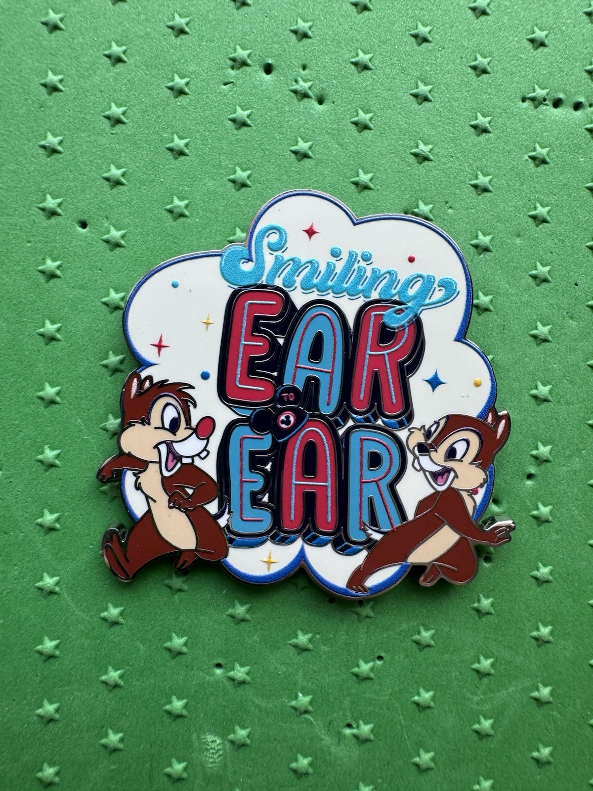 2026 Disney Parks Chip & Dale Smiling Ear to Ear Pin