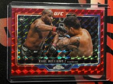 2025 Topps UFC Chrome Karl Williams RC Red Geometric Refractor Rookie 5/5 SSP 📈